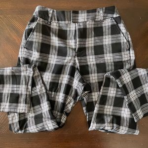 Hot Topic Black & White Plaid pants junior small